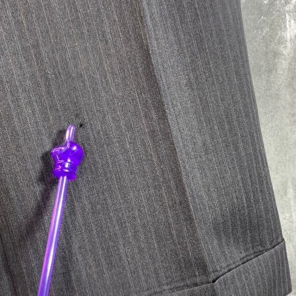 PRONTO UOMO Men's Charcoal Pinstripe Wool Pleated Dress Pants SZ 39X30 - Picture 6 of 11